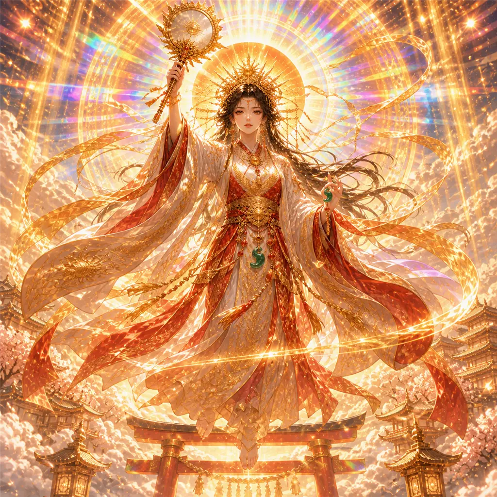 光を放つ天照大神